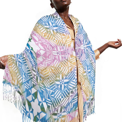 Fiji Masi Cashmere-like Tassel Scarf 2