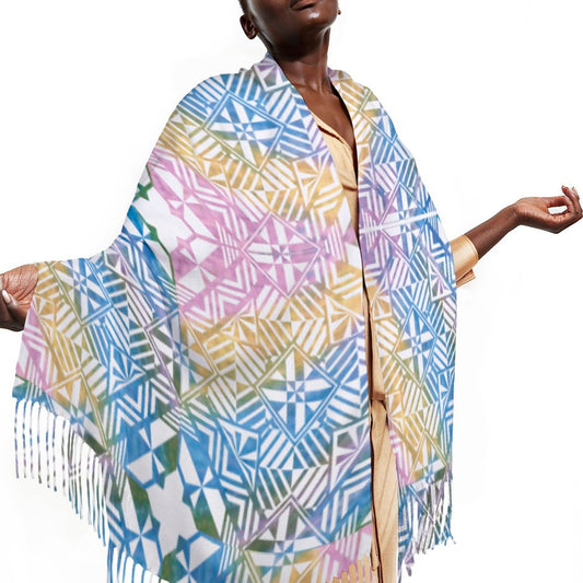 Fiji Masi Cashmere-like Tassel Scarf 2