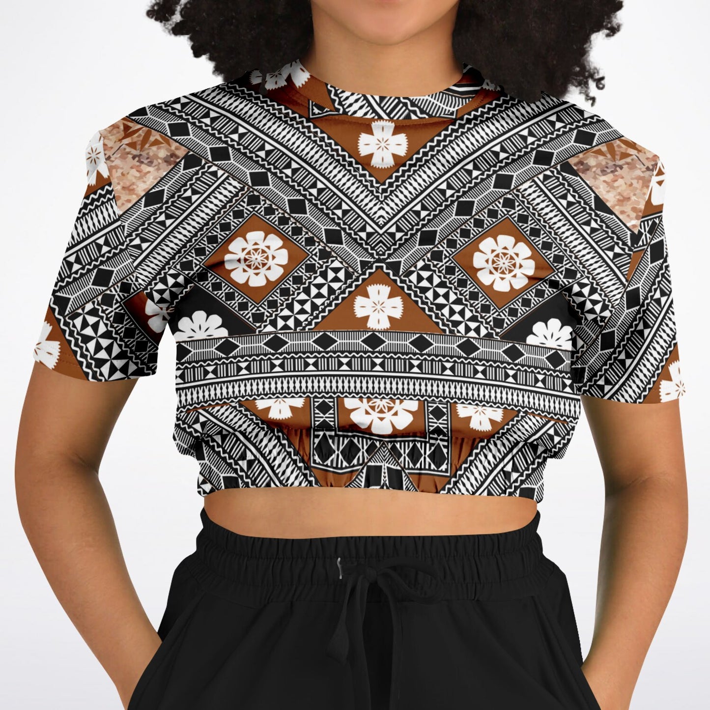 Fiji Masi  Short Sleeve Crop Top 7