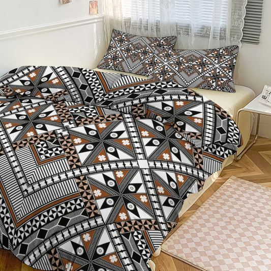 Fiji Masi 3-Piece Bedding Set-90"x90"/ 229x229cm (Dual-sided Printing) 2
