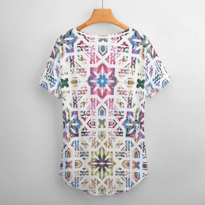 Fiji Masi  Ice Silk V Neck Short-Sleeve  Shirt 3