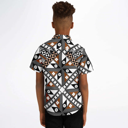 Fiji Masi Kids/Youth Short Sleeve Button Down Shirt - 5