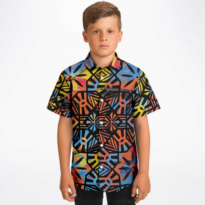 Fiji Masi Kids/Youth Short Sleeve Button Down Shirt -6