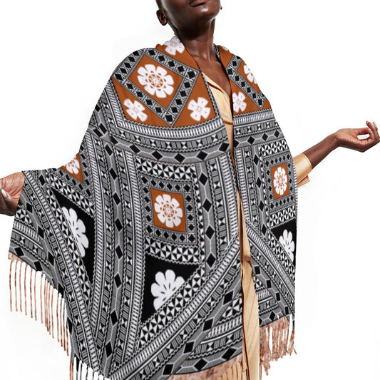 Fiji Masi Cashmere-like Tassel Scarf 4