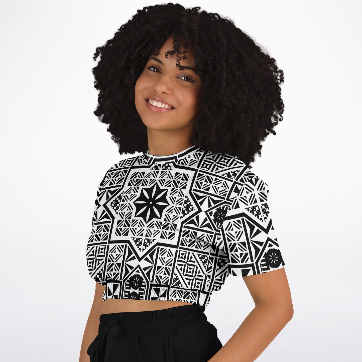 Fiji Masi  Short Sleeve Crop Top 3