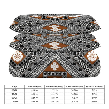 Fiji Masi 3-Piece Bedding Set-90"x90"/ 229x229cm (Dual-sided Printing) 25