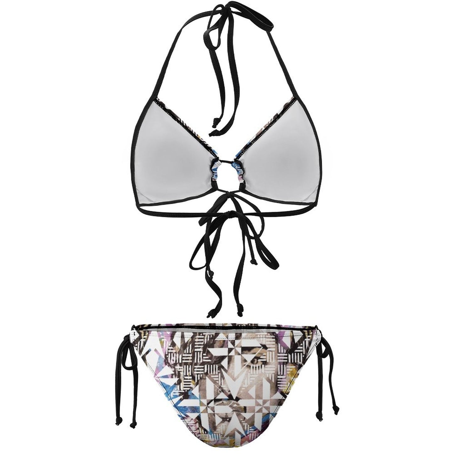 Fiji Masi Plus Size Halter Tie Front Bikini Set 3
