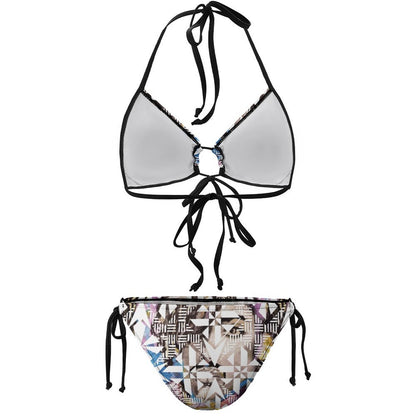 Fiji Masi Plus Size Halter Tie Front Bikini Set 3
