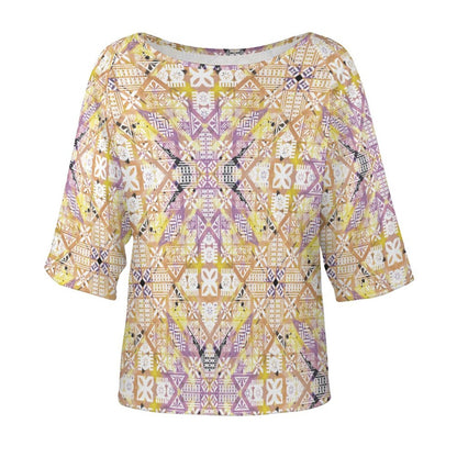 Fiji Masi  Off the Shoulder Half-Sleeve T-shirt 1