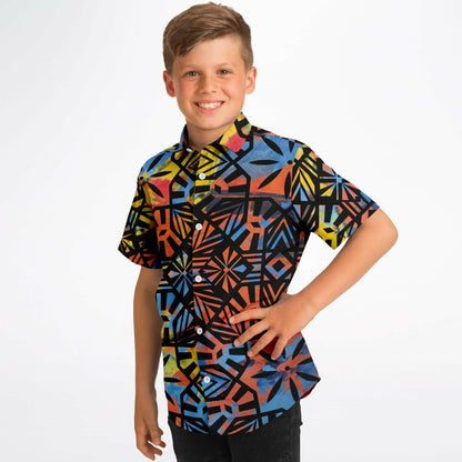 Fiji Masi Kids/Youth Short Sleeve Button Down Shirt -6
