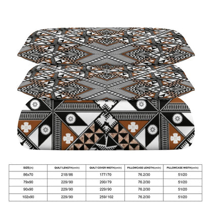 Fiji Masi 3-Piece Bedding Set-90"x90"/ 229x229cm (Dual-sided Printing) 2