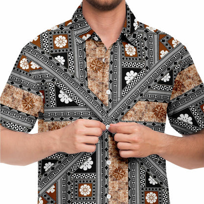 Fiji Masi Short Sleeve Button Down Shirt -3
