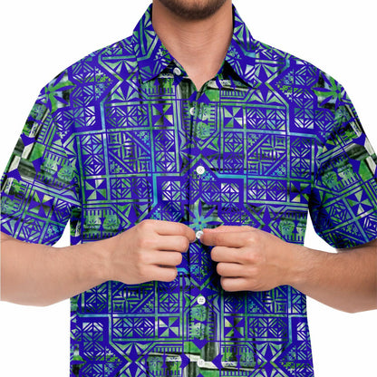 Fiji Masi Short Sleeve Button Down Shirt 1