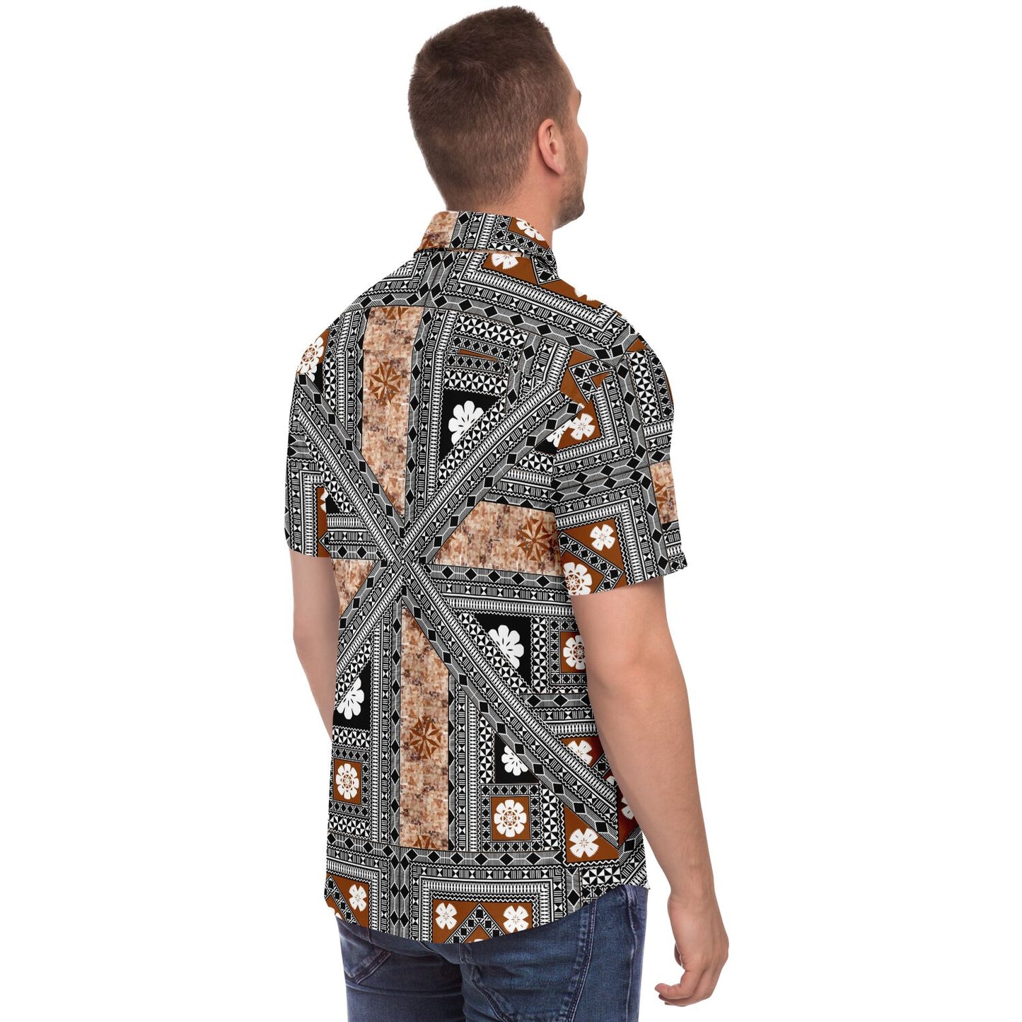 Fiji Masi Short Sleeve Button Down Shirt -3