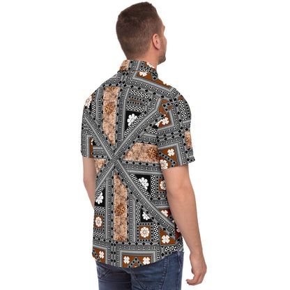 Fiji Masi Short Sleeve Button Down Shirt -3