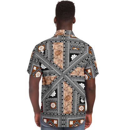 Fiji Masi Short Sleeve Button Down Shirt -3