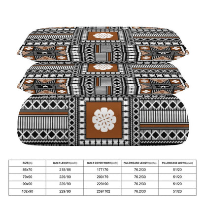 Fiji Masi 3-Piece Bedding Set-90"x90"/ 229x229cm (Dual-sided Printing) 19