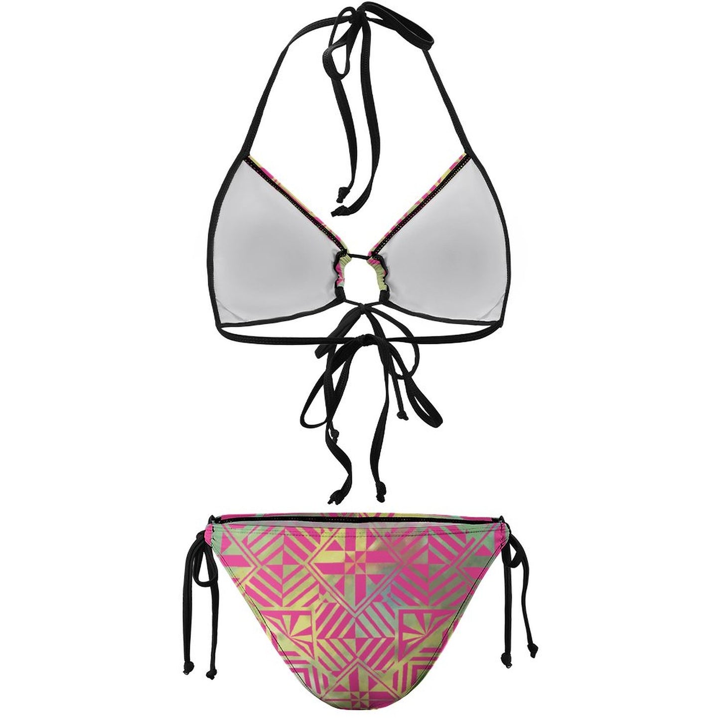Fiji Masi Plus Size Halter Tie Front Bikini Set 1