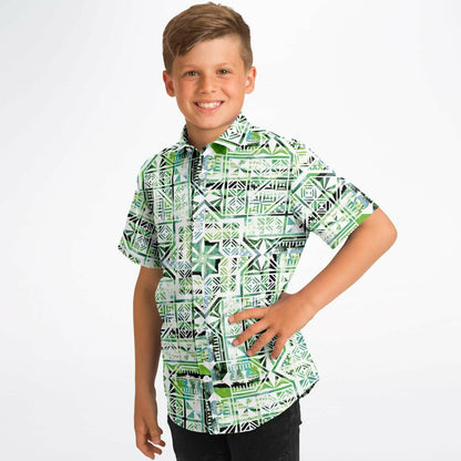 Fiji Masi Kids/Youth Short Sleeve Button Down Shirt- 7