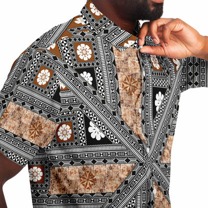 Fiji Masi Short Sleeve Button Down Shirt -3