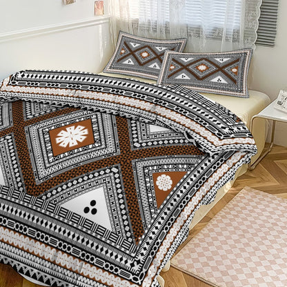 Fiji Masi 3-Piece Bedding Set-90"x90"/ 229x229cm (Dual-sided Printing)  4