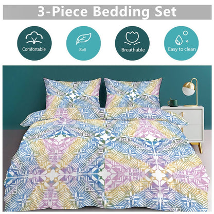Fiji Masi 3-Piece Bedding Set-90"x90"/ 229x229cm (Dual-sided Printing) 16