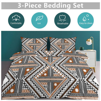 Fiji Masi 3-Piece Bedding Set-90"x90"/ 229x229cm (Dual-sided Printing) 11