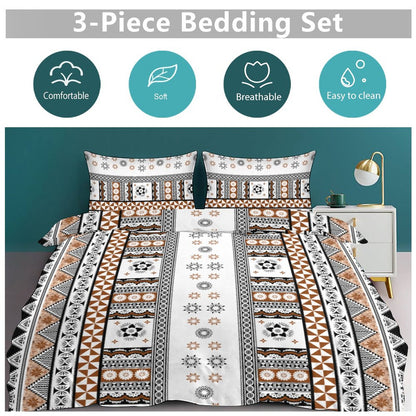 Fiji Masi 3-Piece Bedding Set-90"x90"/ 229x229cm (Dual-sided Printing)  26