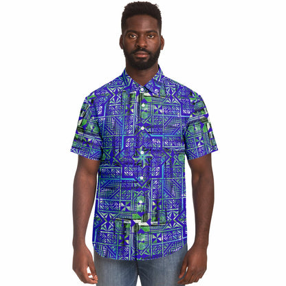 Fiji Masi Short Sleeve Button Down Shirt 1