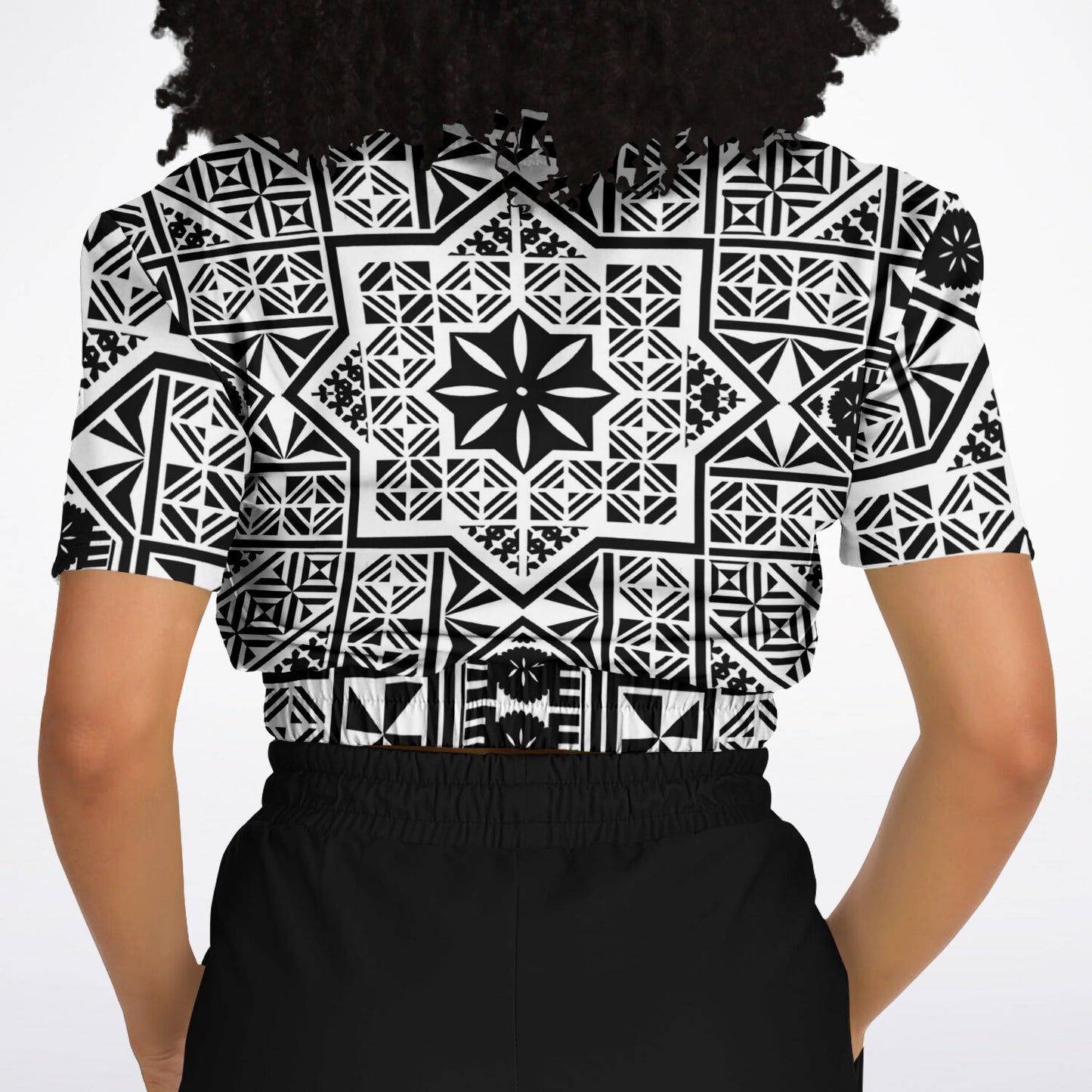 Fiji Masi  Short Sleeve Crop Top 3