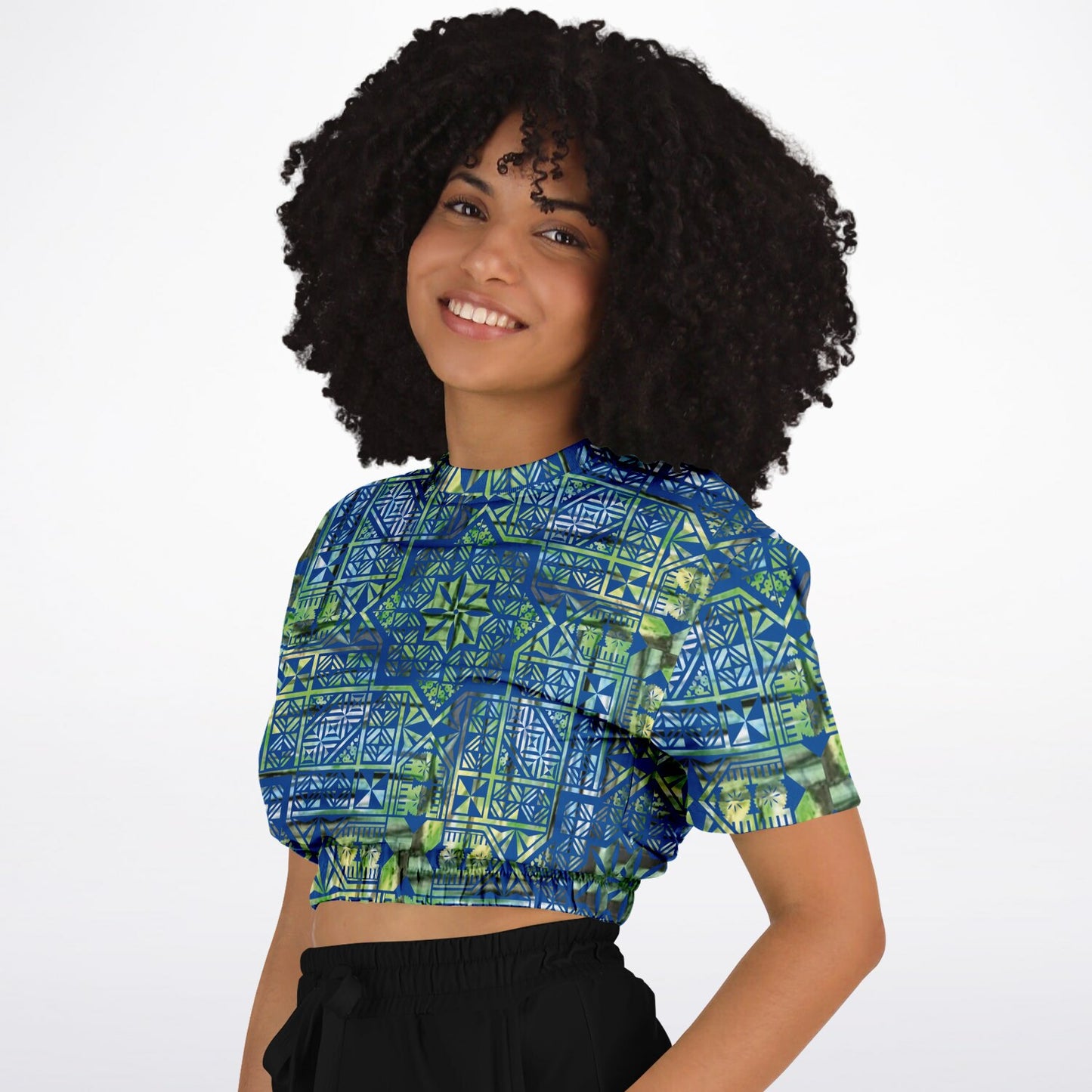Fiji Masi  Short Sleeve Crop Top 6