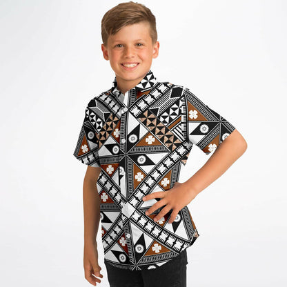 Fiji Masi Kids/Youth Short Sleeve Button Down Shirt - 5