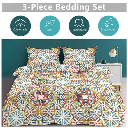Fiji Masi 3-Piece Bedding Set-90"x90"/ 229x229cm (Dual-sided Printing) 14