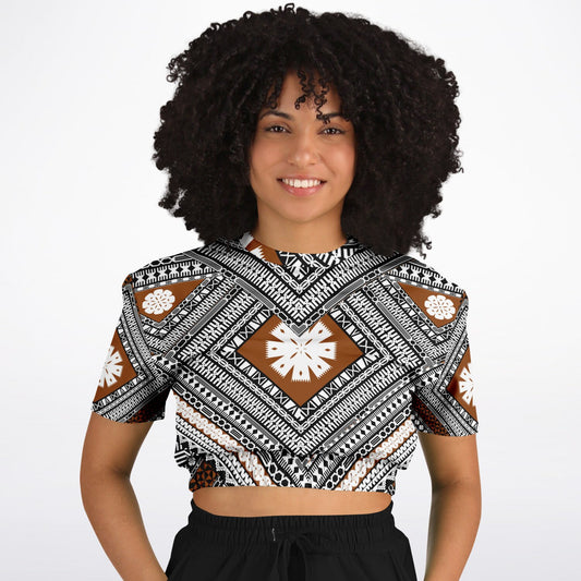 Fiji Masi  Short Sleeve Crop Top 1