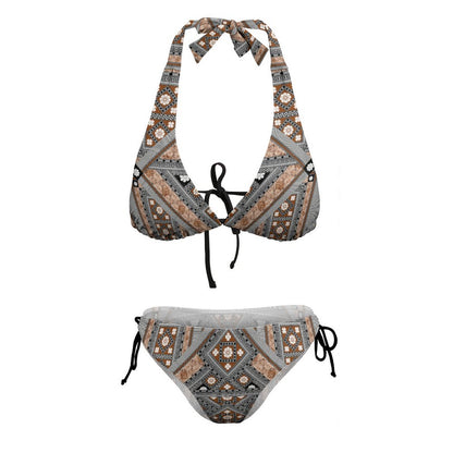 Fiji Masi Plus Size Women‘s Halter Bikini Set 4