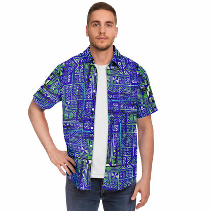 Fiji Masi Short Sleeve Button Down Shirt 1