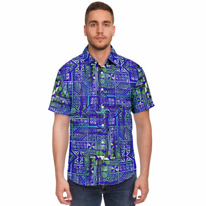 Fiji Masi Short Sleeve Button Down Shirt 1
