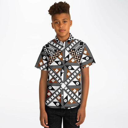 Fiji Masi Kids/Youth Short Sleeve Button Down Shirt - 5