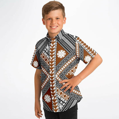 Fiji Masi Kids/Youth Short Sleeve Button Down Shirt 3