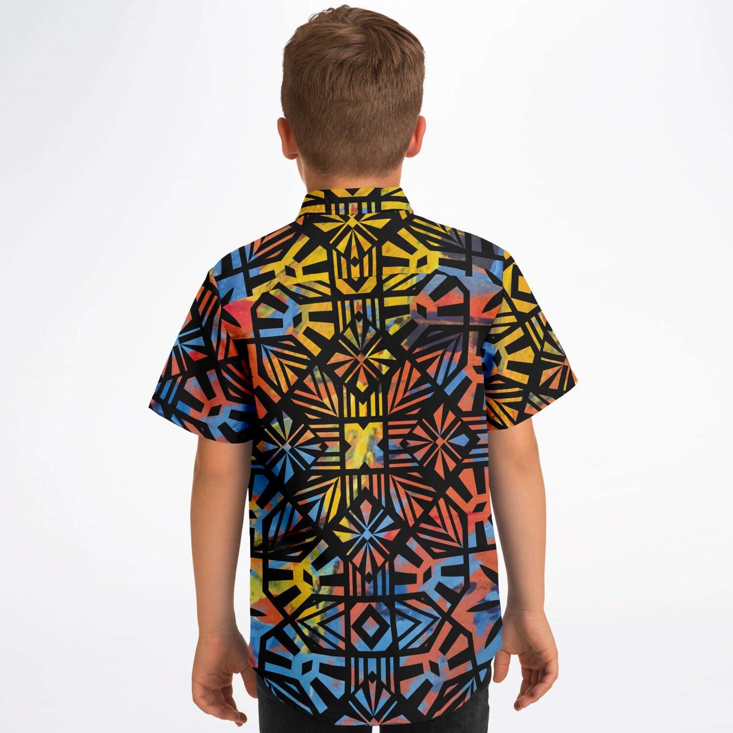 Fiji Masi Kids/Youth Short Sleeve Button Down Shirt -6