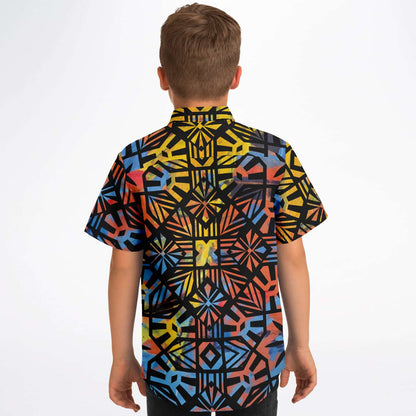 Fiji Masi Kids/Youth Short Sleeve Button Down Shirt -6