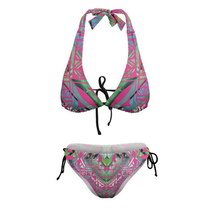 Fiji Masi Plus Size Women‘s Halter Bikini Set 1