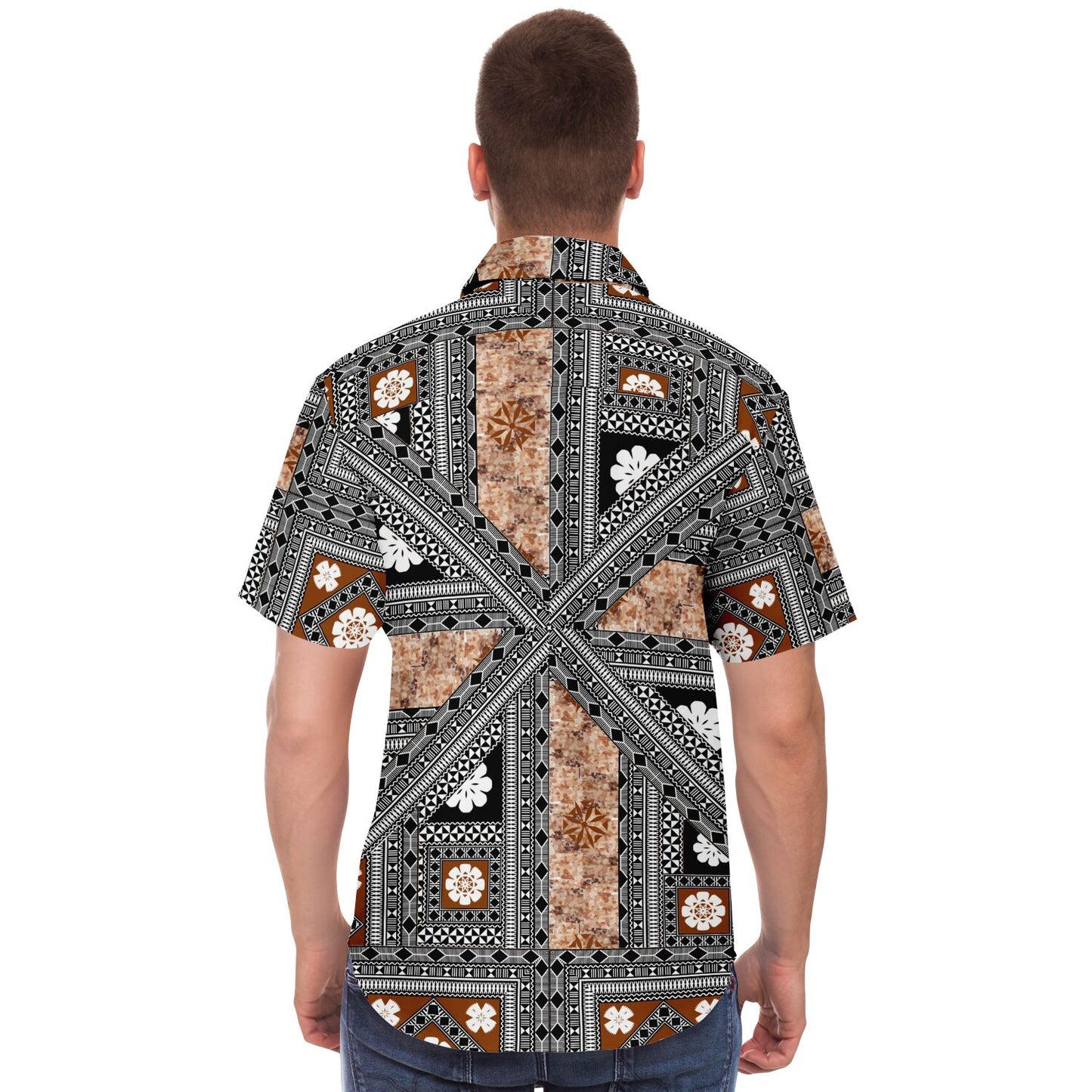 Fiji Masi Short Sleeve Button Down Shirt -3