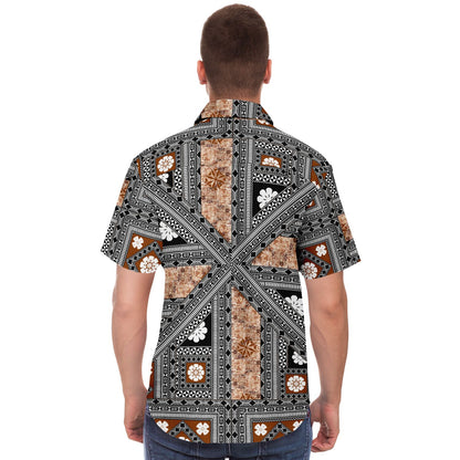 Fiji Masi Short Sleeve Button Down Shirt -3