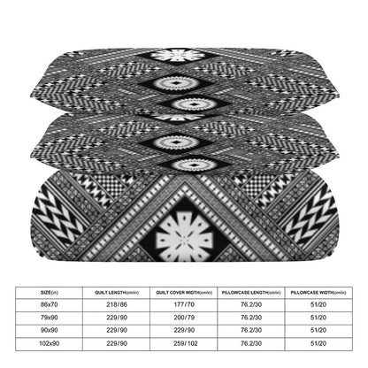 Fiji Masi 3-Piece Bedding Set-90"x90"/ 229x229cm (Dual-sided Printing)  24