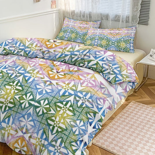 Fiji Masi 3-Piece Bedding Set-90"x90"/ 229x229cm (Dual-sided Printing) 17