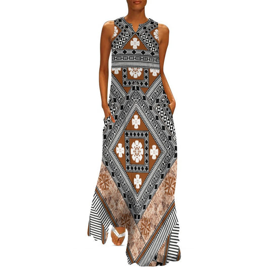 Fiji Masi Sleeveless Ankle-length Dress 4