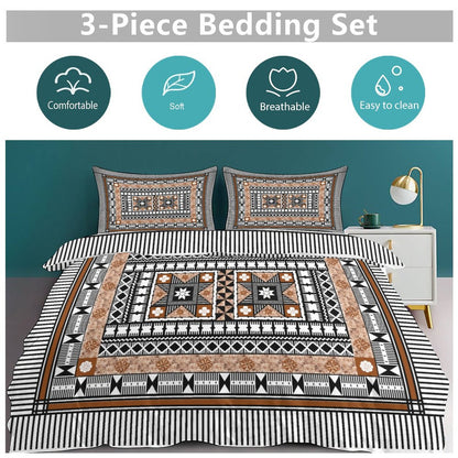 Fiji Masi 3-Piece Bedding Set-90"x90"/ 229x229cm (Dual-sided Printing) 5
