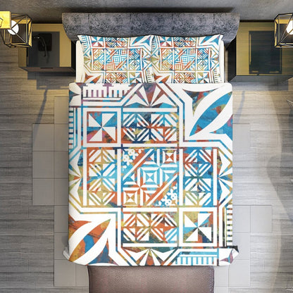 Fiji Masi 3-Piece Bedding Set-90"x90"/ 229x229cm (Dual-sided Printing)  12