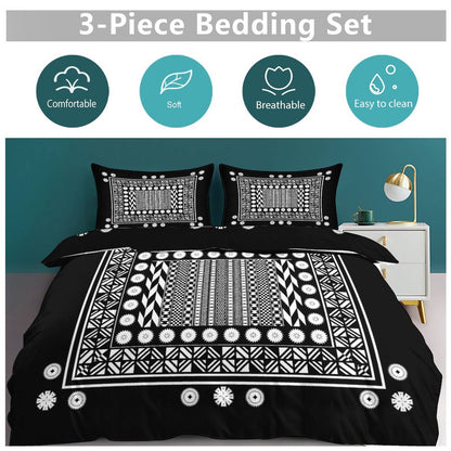 Fiji Masi 3-Piece Bedding Set-90"x90"/ 229x229cm (Dual-sided Printing) 1